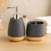 The-Better-Home-Polyresin-Bathroom-Soap-Dispenser-250-ml-and-Toothbrush-Holder-300-g-Soap-Dispenser-for-Bathroom-Plastic-Base-Bathroom-Accessories-Handwash-Dispenser-Grey.jpg The Better Home Polyresin Bathroom Soap Dispenser (250 ml) and Toothbrush Holder (300 g) | Soap Dispenser for Bathroom | Plastic Base | Bathroom Accessories | Handwash Dispenser | Grey