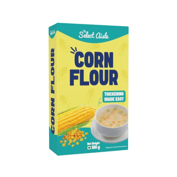 The Select Aisle Corn Starch -100g - Ideal thickening agent | Lump-free texture | Perfect for soups, sauces & gravies | Enhances crispiness in frying | Versatile kitchen essential