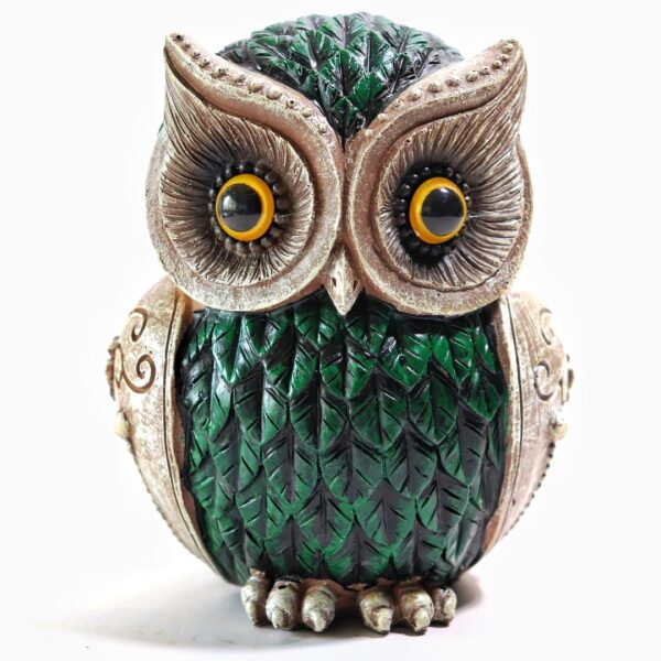 The Spiritual Living Classy Green Owl Statue for Good Luck The Spiritual Living Classy Green Owl Statue for Good Luck | 4 Inch | Feng Shui Items | Art Figure Showpiece for Home Decor Living Room | Figurines | Ideal for Gift | Pooja Room |