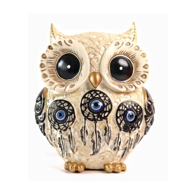 The Spiritual Living Owl Statue for Good Luck II Aesthetic The Spiritual Living Owl Statue for Good Luck II Aesthetic Resin Owl Art Figure Showpiece II 3.5 Inch II Feng Shui & Vastu II Evil Eye II Showpiece for Home Decor II II (5 INCH, 1)