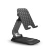 Tizum Universal Tablet/Mobile Stand Phone Holder for iPhone, iPad, Kindle & All Smartphones | Adjustable Angles, Telescopic Arm, Anti-Slip & Scratch-Proof Rubber Pads| Durable ABS Body (Black)