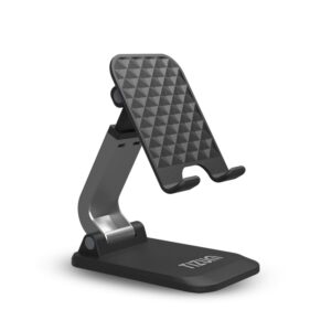 Tizum Universal Tablet/Mobile Stand Phone Holder for iPhone, iPad, Kindle Tizum Universal Tablet/Mobile Stand Phone Holder for iPhone, iPad, Kindle & All Smartphones | Adjustable Angles, Telescopic Arm, Anti-Slip & Scratch-Proof Rubber Pads| Durable ABS Body (Black)