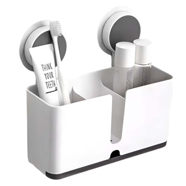 Toothbrush Holder for Bathroom Wall Mount – Self Adhesive Brush Stand, Toothpaste Holder & Bathroom Organiser Without Drill