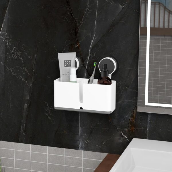 Toothbrush Holder for Bathroom Wall Mount – Self Adhesive Brush Stand, Toothpaste Holder & Bathroom Organiser Without Drill