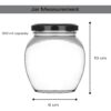 Transparent Glass Jar and Container Air Tight Black Lid for Kitchen 400 ml Mataki Glass Jar with Airtight Metal Lid Pack of (6)