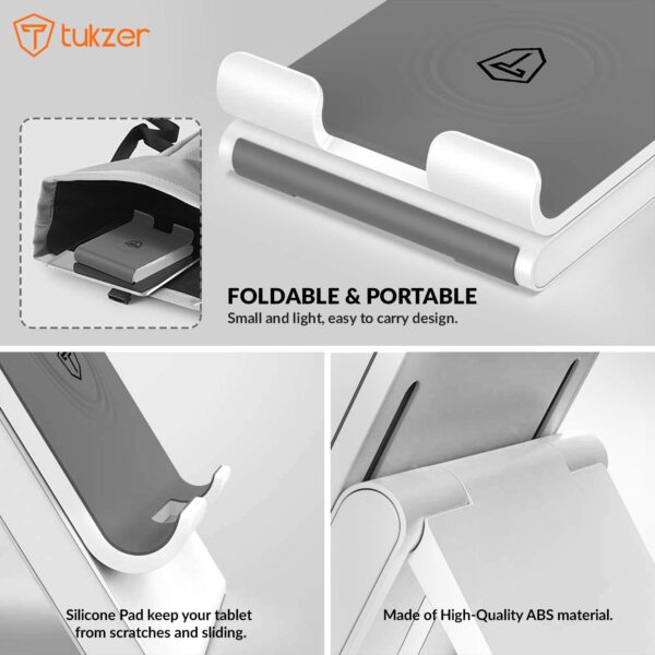 Tukzer-Foldable-Portable-Desktop-Telescopic-Smartphone-Tablet-Table-Stand-with-Adjustable-Height-Angle-Silicone-Pad-Supports-Upto-11-Inch27cm-Tab-for-Android-Mobile-White.jpg Tukzer Foldable & Portable Desktop Telescopic Smartphone Tablet Table Stand with Adjustable Height, Angle & Silicone Pad Supports Upto 11 Inch(27cm) Tab for Android & Mobile (White)
