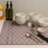 U & U UNIQUE UTILITIES Microfiber Dish Drying Mat (50 x 38 cm) | Kitchen Mat for Counter | Quick Dry Water Absorbent Mat | Placemat for Dish Drying | Super Draining Mat for Kitchen (Grey)