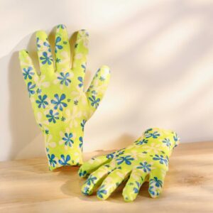 UGAOO Gardening Gloves for Home Garden (1 Pair) - Durable Hand Gloves for Home Gardening Work, Plant Care, Digging, Weeding & Outdoor Tasks | Reusable Protective Garden Gloves - Green