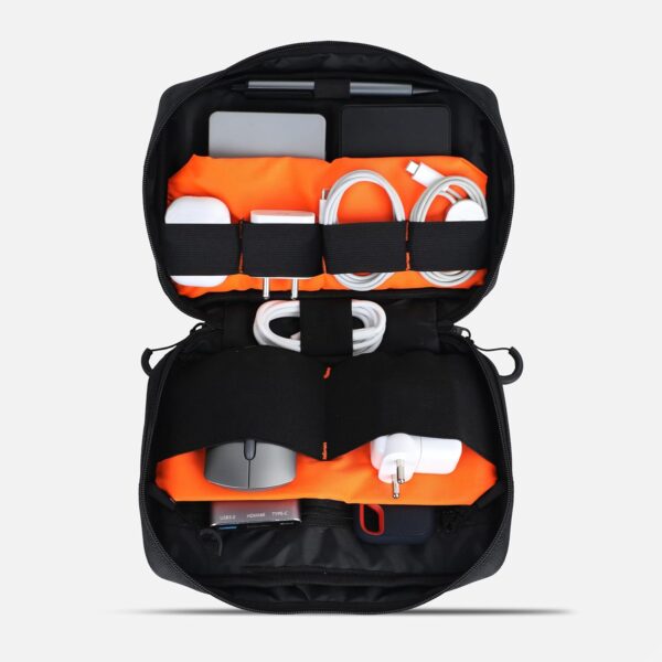 URBAN WOLF Tech Pouch Pro: Waterproof Organizer for Electronics, Gadgets, Cables, Hard Disks and Accessories - Travel Kit