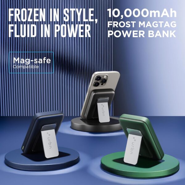 URBN-10000mAh-Frost-MagSafe-Power-Bank-with-Built-in-Stand-15W-Magnetic-Wireless-Charging-20W-USB-C-PD-Fast-Charging-Ultra-Compact-Pass-Through-Charging-MagTag-Ring-Blue.jpg URBN 10000mAh Frost MagSafe Power Bank with Built-in Stand | 15W Magnetic Wireless Charging | 20W USB-C PD Fast Charging | Ultra Compact | Pass-Through Charging | MagTag Ring | (Blue)