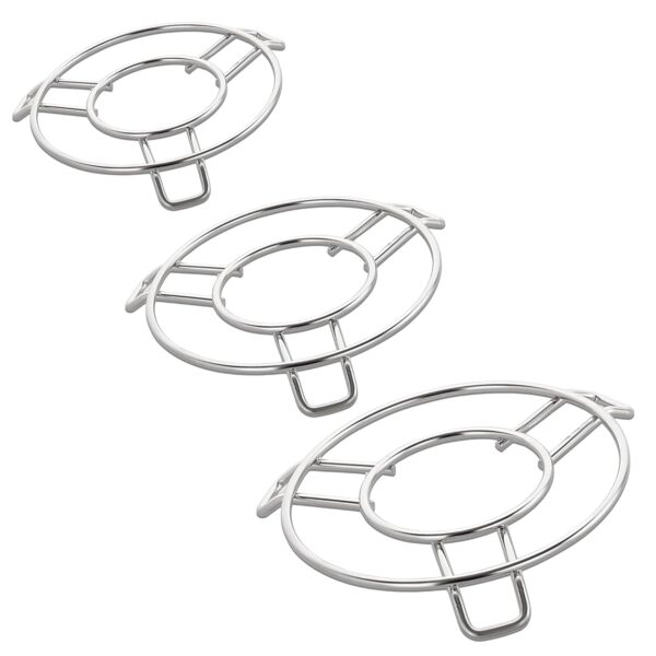 Unify 3 Pieces Stainless Steel Trivets Hot Pot Mat Stand for Kitchen Utensil Vessel Holder/Dining Table/Cooker Ring/Cooling Steaming Rack Stand/Round Pads Holder Cookware Fit (Size-6,7, 8)