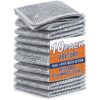 VOLTURI Non Scratch Wire Dish Cloth (Pack of 10), Steel VOLTURI Non Scratch Wire Dish Cloth (Pack of 10), Steel Scrubber for Utensils Cleaning, Multipurpose Wet and Dry Cleaning, Stainless-Steel Dish Wash Scrubber for Washing Dishes, Sinks, Counters