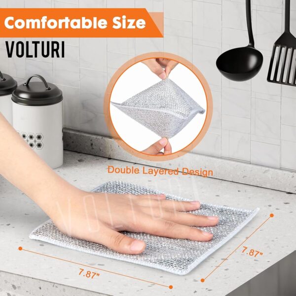 VOLTURI-Non-Scratch-Wire-Dish-Cloth-Pack-of-10-Steel-Scrubber-for-Utensils-Cleaning-Multipurpose-Wet-and-Dry-Cleaning-Stainless-Steel-Dish-Wash-Scrubber-for-Washing-Dishes-Sinks-Counters.jpg VOLTURI Non Scratch Wire Dish Cloth (Pack of 10), Steel Scrubber for Utensils Cleaning, Multipurpose Wet and Dry Cleaning, Stainless-Steel Dish Wash Scrubber for Washing Dishes, Sinks, Counters