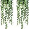 VRB Dec Plastic Tm Artificial Greenery Ferns Vines Flowers Needle VRB Dec Plastic Tm Artificial Greenery Ferns Vines Flowers Needle Wall Hanging For Home Decor Door Wall Balcony Decoration Party Festival Craft, Artificial Plants Hanging (Design 1)