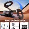 Vacuum Cup Magnetic Phone Holder for Car Dashboard & Desk – Strong Suction Mobile Mount with 360° Adjustable Rotation | Hands-Free Universal Smartphone Stand