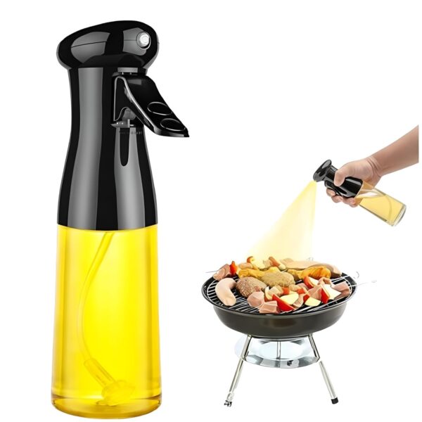 Vasukie 2-in-1 Olive Oil Sprayer and Dispenser Bottle for Kitchen | 500ml Glass Bottle with Premium Nozzle | Cooking Sprayer for Healthy Cooking and Salad Making (Spray Bottle)