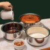 Vinod Stainless Steel Tope Set with Lid - 3 Pcs | 1, 1.4, & 1.8 litres | Patila Cookware Set Combo, Even Heat, Heavy Sandwich Bottom, Induction Compatible for Boiling and Cooking - 2 Year Warranty