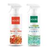 Vooki Eco-Friendly Kitchen Cleaning Spray & Lime Scale Remover Combo for Bathroom, Tap, Hard Water Stains, Gas Stove, Chimney, Tough Grease & Stains, Home and Commercial Use - 500ml (Pack of 2)