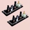 Wall Mount Black Glass Shelf for Bathroom Rack, Kitchen Shelf, Bathroom Accessories, Rack Shelves (18X6 INCH, PACK-02)