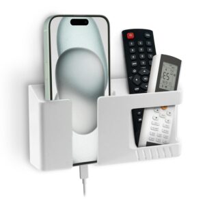 Wall Mounted Mobile Holder Storage Case for Remote | Multi-Functional Storage Holder | Bedside Fixed Rack | Bedroom, Office Accessories | Smart Stand Gadget | Multicolor