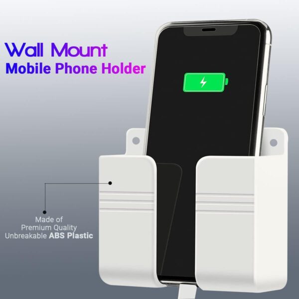 Wall-Mounted-Mobile-Holder-Storage-Case-for-Remote-with-Charging-Port-Adjustable-Viewing-Angle-Mobile-StandMulti-Purpose-Stand-White-Pack-of-3.jpg Wall Mounted Mobile Holder Storage Case for Remote with Charging Port & Adjustable Viewing Angle Mobile Stand/Multi Purpose Stand - White (Pack of 3)