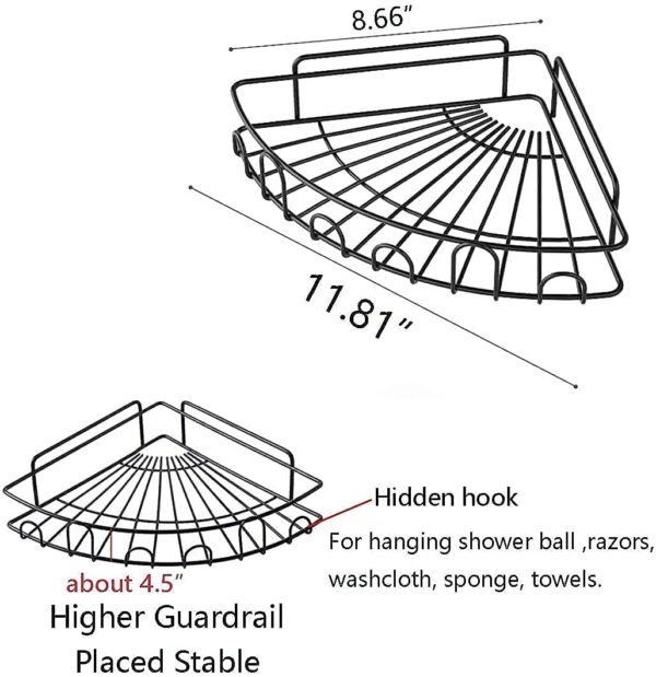 Wall Mounted Self-Adhesive Bathroom Corner Shelf/Kitchen Rack & Holder - Wall Mounted Self-Adhesive Bathroom Corner Shelf/Kitchen Rack & Holder - Bathroom Accessories