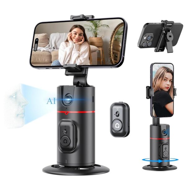 WeCool Ai Powered Auto Face Tracking Tripod,360° Rotation Mobile Holder WeCool Ai Powered Auto Face Tracking Tripod,360° Rotation Mobile Holder for Smart Video Shoot with Remote,No App Needed,Gimbal Stabilizer with Gesture Control for Vlog,Streaming & Video Recording