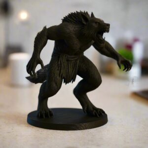 Werewolf Sculpture Showpiece for Home Decor | Black Mythical Creatures Figurine India
