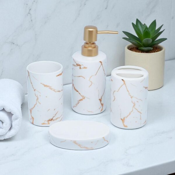 Whizzo®-Ceramic-Bathroom-Accessories-Set-Ceramic-4-Pieces-Bathroom-Accessories-Set-Soap-Dispenser-Toothbrush-Holder-Tumbler-Soap-Dish-The-Best-Gifting-Choice-BS-809-White.jpg Whizzo® Ceramic Bathroom Accessories Set Ceramic - 4 Pieces Bathroom Accessories Set Soap Dispenser, Toothbrush Holder, Tumbler, Soap Dish, The Best Gifting Choice (BS-809-White)