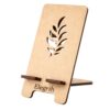 Wooden Phone Stand Holder, Adjustable Desk Mobile Holder, Tablet Stand Wooden Phone Stand Holder, Adjustable Desk Mobile Holder, Tablet Stand with Leaf Design, Lightweight & Durable, Compatible All Smartphones & Tablets
