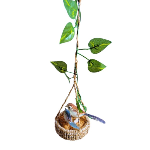 Wool Artificial Birds | Hanging Birds for Home Decor Garden Decor, Brown