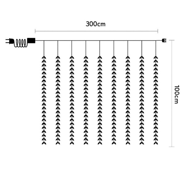 XERGY Artificial Vine Leaf LED Fairy String Light Ideal for Bedroom,Garden,Birthday & Festive Décor,Diwali Lights & Christmas,Party Diwali Lights for Decoration Home (3x1Meter,Corded Electric)