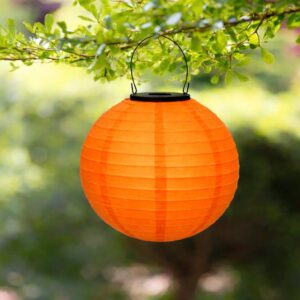 XERGY Solar-Powered Decorative Fabric Hanging Lanterns with Automatic On/Off, Waterproof Outdoor Lights for Garden, Patio, Weddings & Parties