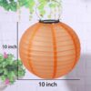XERGY Solar-Powered Decorative Fabric Hanging Lanterns with Automatic On/Off, Waterproof Outdoor Lights for Garden, Patio, Weddings & Parties