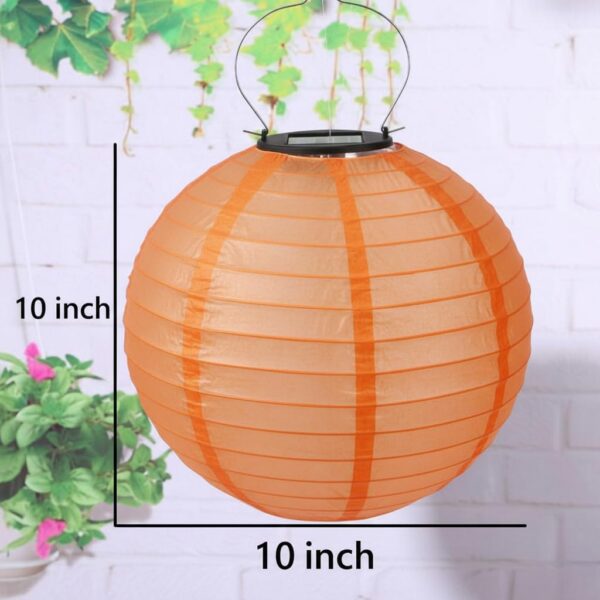 XERGY Solar-Powered Decorative Fabric Hanging Lanterns with Automatic On/Off, Waterproof Outdoor Lights for Garden, Patio, Weddings & Parties