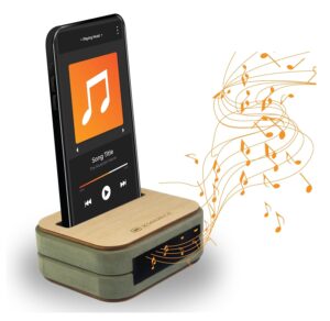 XSOURCE Multifunctional Phone Holder Electricity Free Natural Sound Amplifier & Mobile Sound Enhancer Multipurpose Phone Stand & Docking Station Wooden Mobile Stand with Speaker Amplifier (1)