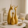 Xtore Lavish Gold Home Decor Lucky Deer Family Ceramic Figurine Xtore Lavish Gold Home Decor Lucky Deer Family Ceramic Figurine (Set of 3, Gold Matte)