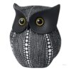 Xtore® Modern Classy Lucky Owl Resin Art Figure Showpiece -(Pack of 1, Black)