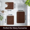 Yimobra Brown Bath Mat, Super Soft Absorbent Memory Foam Bathroom Rug Non Slip, Quick Dry, Machine Washable Floor Carpet for Tub Shower, Home Decor Accessories, 24x17