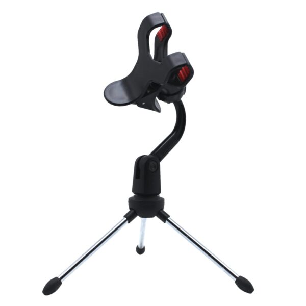 ZHIZUKA Tripod Stand for Microphone & Mobile | Portable Desktop Mini Stand with Flexible Cantilever Bracket Clip Mount & Anti-Slip Grip | Studio Recording, Singing, Meetings, Lecture, Podcasts, Webinar & Conference
