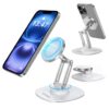 ZORBES® 360° Rotating Magnetic Phone Stand for Desk, Adjustable Foldable & Portable Aluminum Stand with Angle Adjustment Cell Phone Holder, Compatible with MagSafe iPhone 17/16/15/14/13/12 Air Pro Max