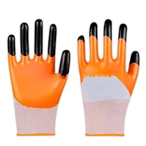 Zamia Gardening Gloves for Beginners | Flexible, Thorn-Proof, Anti-Slip & Reusable | Heavy Duty for Home Use | Orange