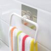 Zollyss Magic Sticker Series Self-Adhesive Plastic Towel Holder Hanger (White) Zollyss Magic Sticker Series Self-Adhesive Plastic Towel Holder Hanger (White) - (Pack of 1)