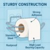 Zuku Tissue/Toilet Paper Roll Holder for Bathroom Kitchen Tissue Roll Holder Tissue Paper Stand Self Adhesive No Drill Napkin Holder Bathroom Accessories/Organiser(Pack of 2)