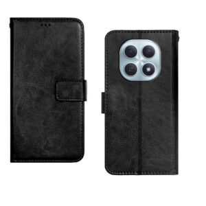 amazon basics Redmi Note 15 5G Flip Cover | Card Pockets Wallet & Stand | Flip Cover for Redmi Note 15 5G (Black)