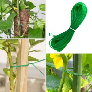 ecofynd 40meter Plastic Twist Tie Wire Spool for Garden Yard Plant, Multipurpose Bag Packing, Cable Twist Tie & Planting Accessories stem Support for Plants (Green)
