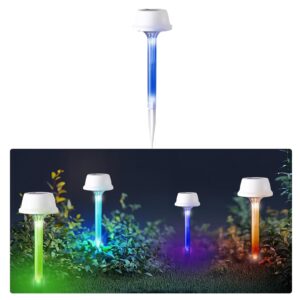 hardoll ABS Solar Lights Outdoor Waterproof with RGB Color Modes, Decorative Solar Light for Garden, Home & Pathway, Solar Decoration Lights for Lawn & Patio(Pack of 1)