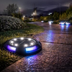 hardoll plastic Solar Ground Light Decorative RGB+White Color LED Waterproof for Outdoor Home Garden Pathway Lawn Driveway(Pack of 1)