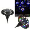 hardoll plastic Solar Ground Light Decorative RGB+White Color LED Waterproof for Outdoor Home Garden Pathway Lawn Driveway(Pack of 1)