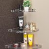 iSTAR Multipurpose Unbreakable Acrylic Bathroom Shelves Bathroom Accessories Corner Wall iSTAR Multipurpose Unbreakable Acrylic Bathroom Shelves Bathroom Accessories Corner Wall Shelf (Size 8 inch, 10 Inch, 12 Inch) (3 Piece Set) (Transparent)